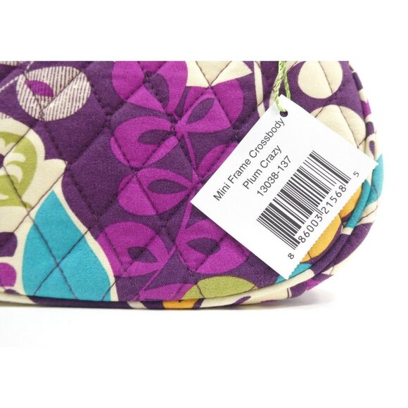 Vera Bradley Plum Crazy Mini Frame Crossbody Purse NWT ~ Retired Pattern - Picture 10 of 12